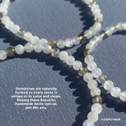 Moonstone and Labradorite Stretch Bracelet