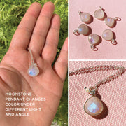 Moonstone Necklace in hand