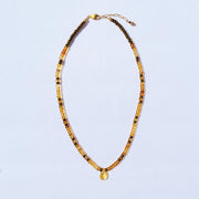 Yellow and Gold Citrine Necklace