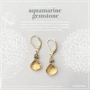 Aquamarine and Citrine Gold Earrings