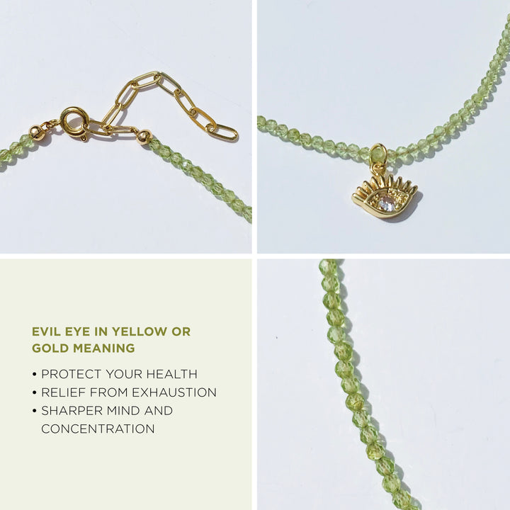Peridot Evil Eye Necklace