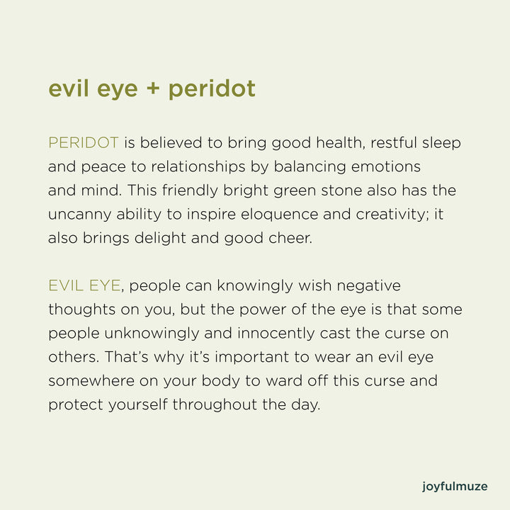 Peridot Evil Eye Necklace
