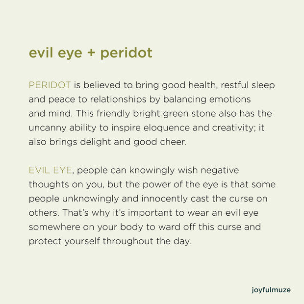 Peridot Evil Eye Necklace