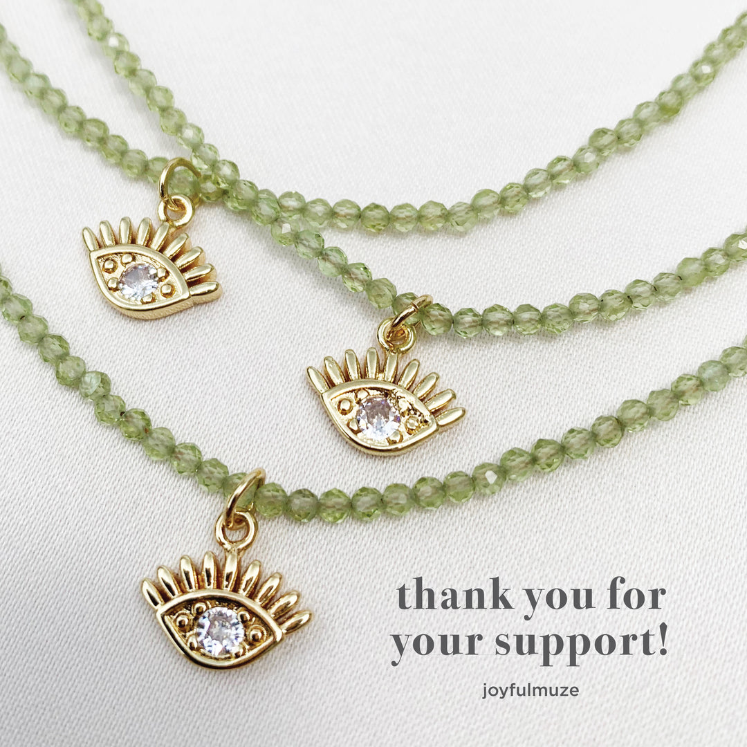 Peridot Evil Eye Necklace