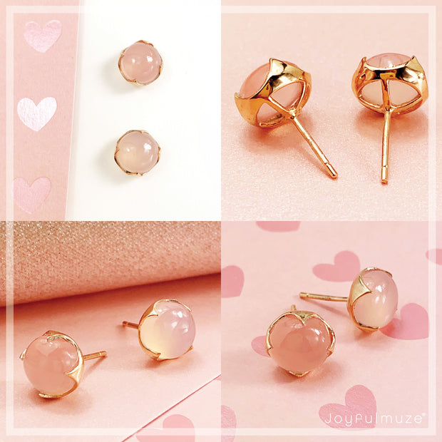 Pink Chalcedony in Rose Gold