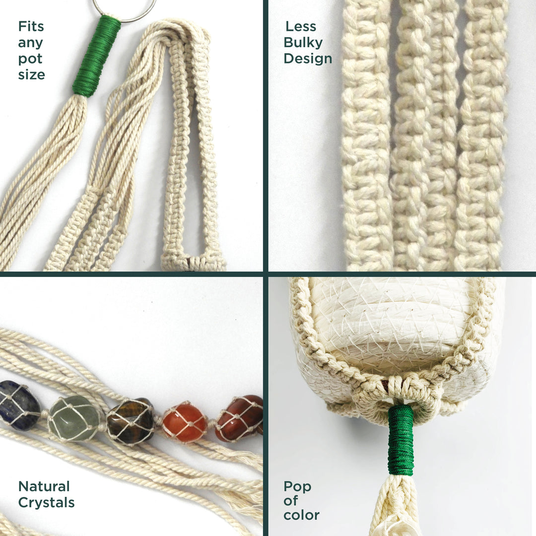 macrame plant hanger with crystals Buy Macrame Wall Plant Hanger Online at Best Price – joyfulmuze
