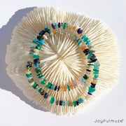 Knotted Multi Gemstones Necklace