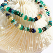 Knotted Multi Gemstones Necklace