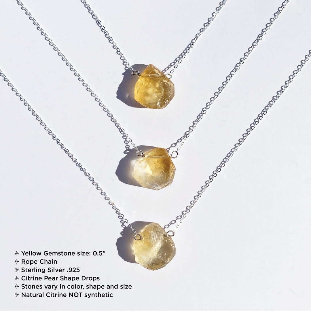 Raw Citrine Necklace