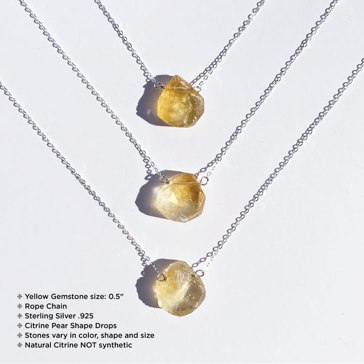 Raw Citrine Necklace