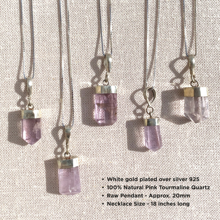 Lola, Pink Tourmaline Necklace