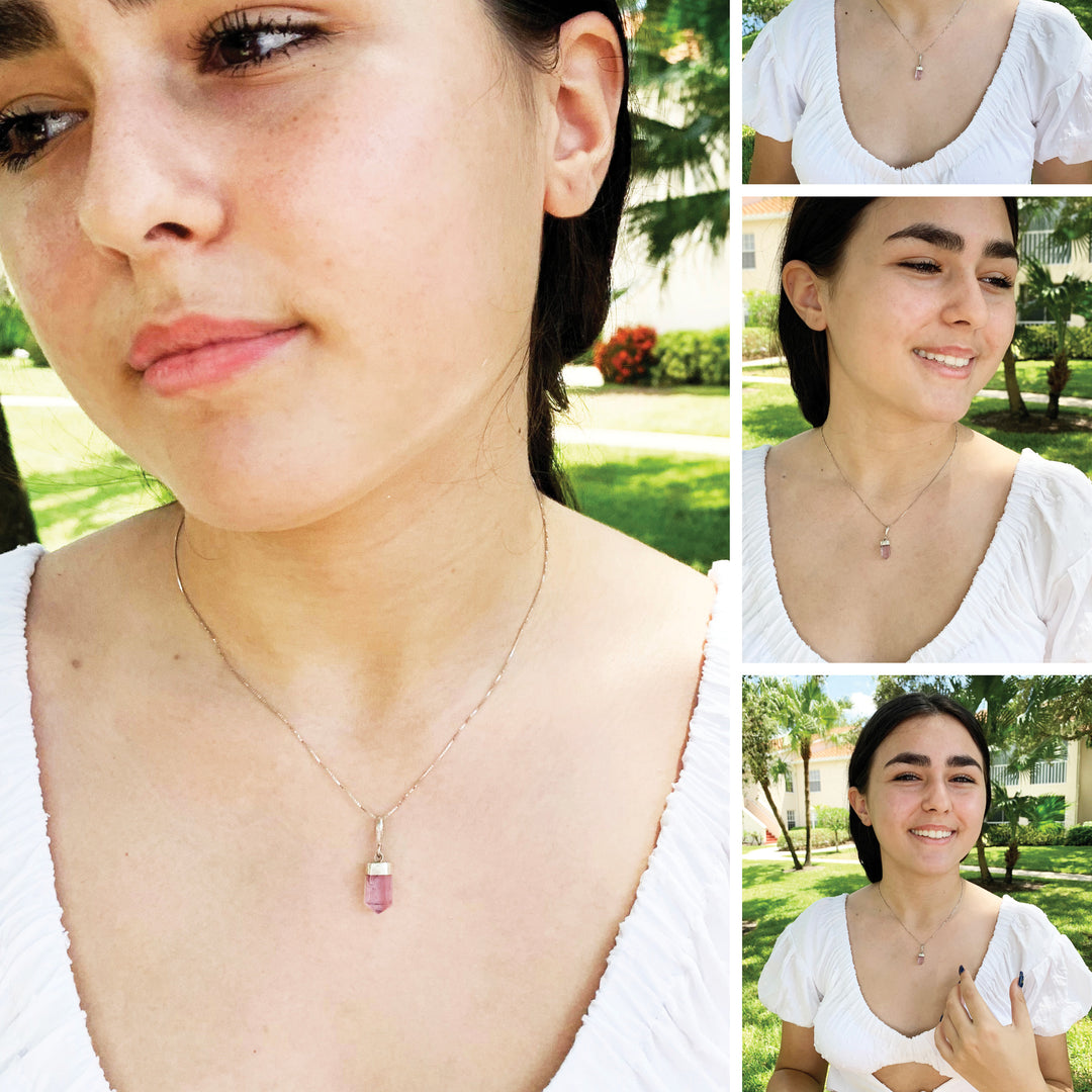 Lola, Pink Tourmaline Necklace