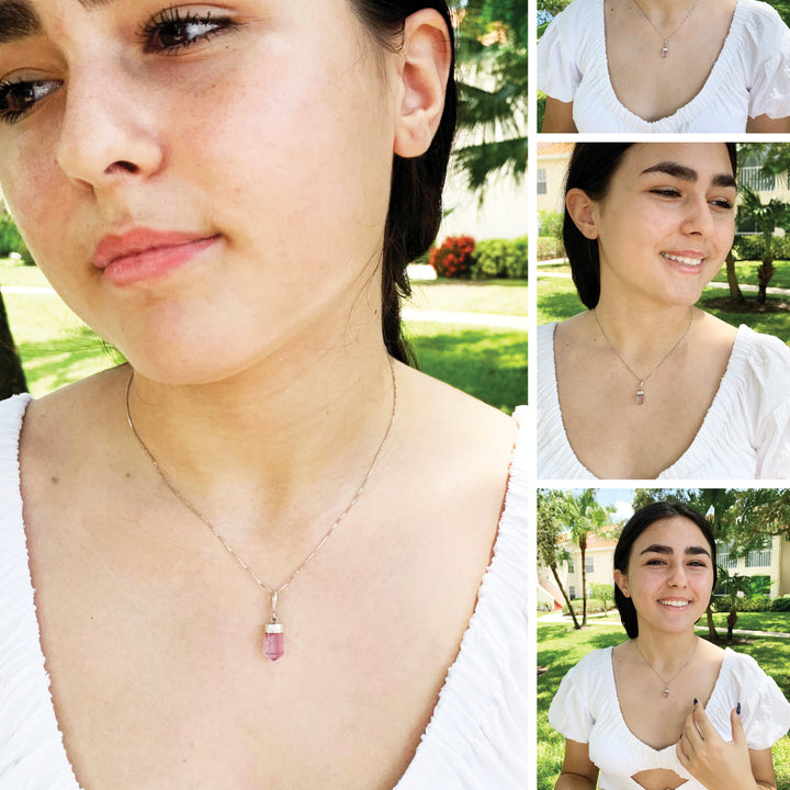 Lola, Pink Tourmaline Necklace