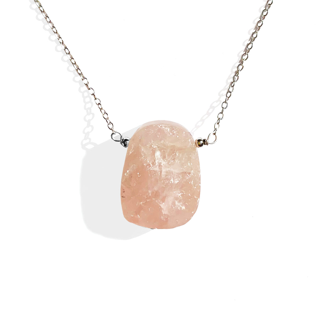 rose quartz necklace