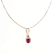 Ruby Box Chain Necklace