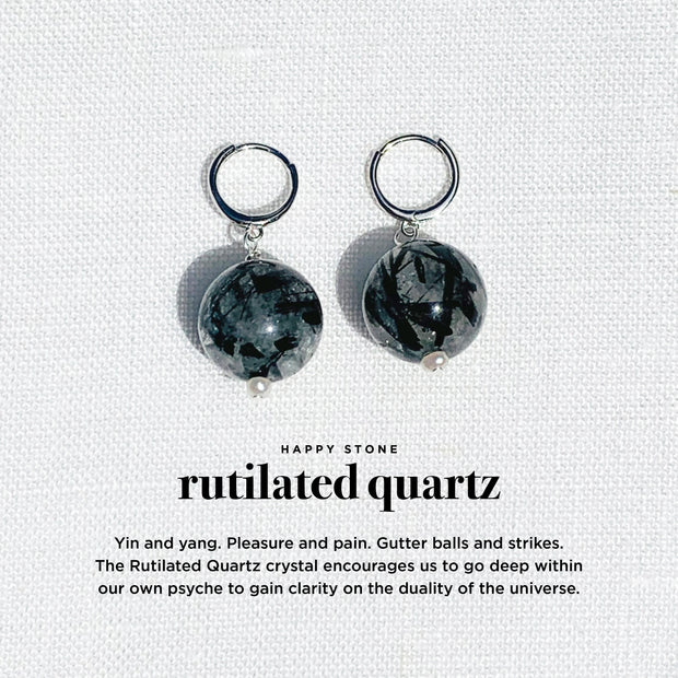 Ritualized Quartz Freshwater Pear Earrings