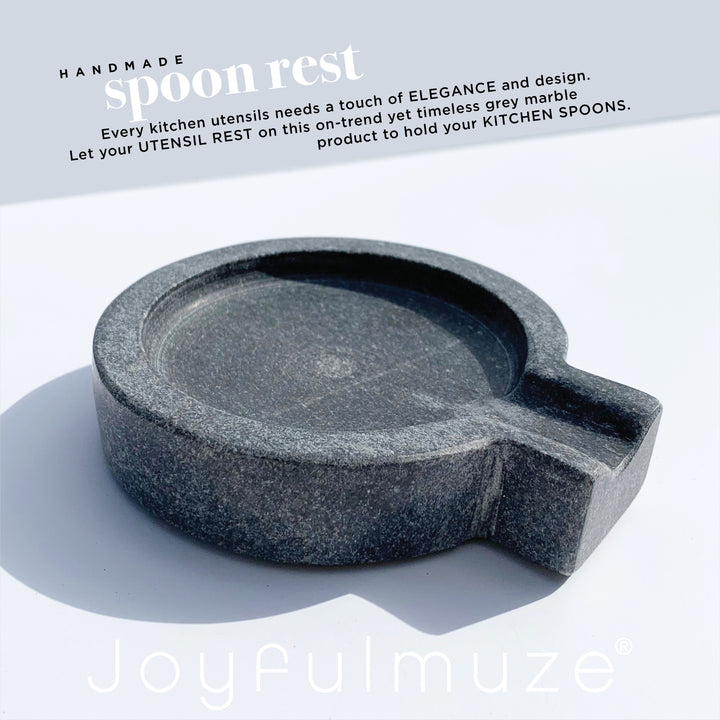 Black Marble Spoon Rest
