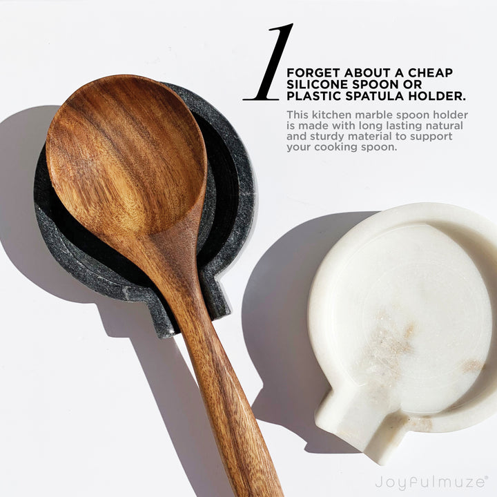 Black Marble Spoon Rest