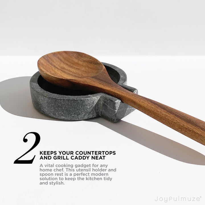 Black Marble Spoon Rest