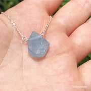 Raw Aquamarine Gemstone Necklace