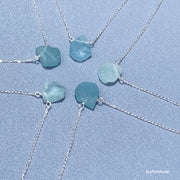 Raw Aquamarine Gemstone Necklace