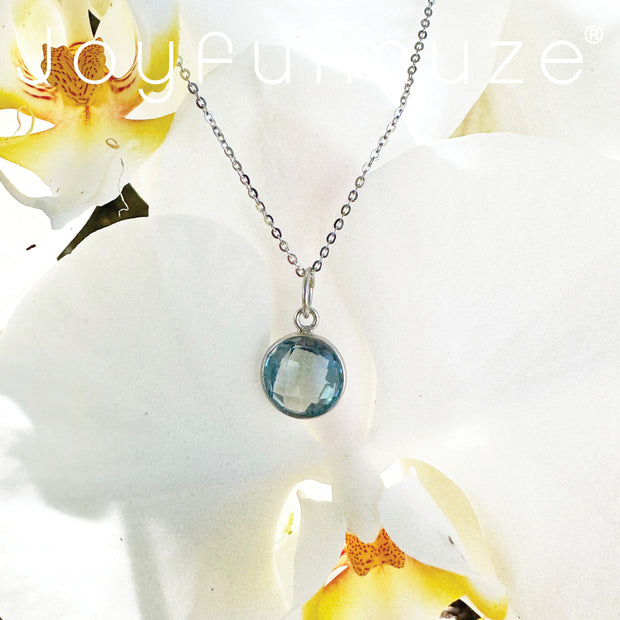 elegant london blue topaz necklace