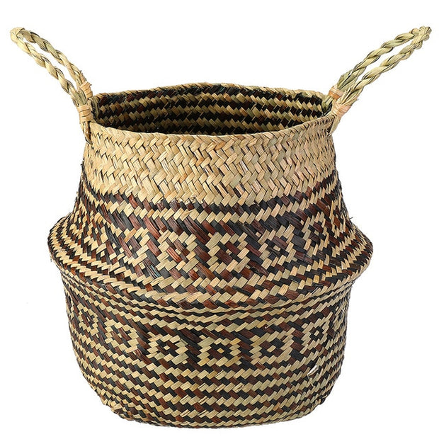 Seagrass Woven Storage Basket For Plants